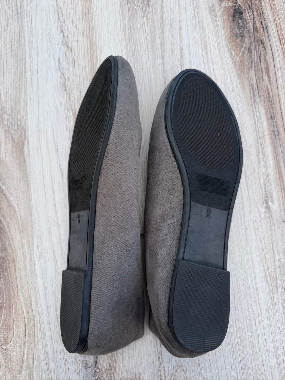Gray Suede Ballet Flats - Everyday Comfort - Picture 3 of 5